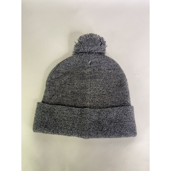 Despicable Me Gru Logo Pom Knit Gray Yellow Cuff Beanie Hat Cap Adult OSFM - Picture 2 of 4